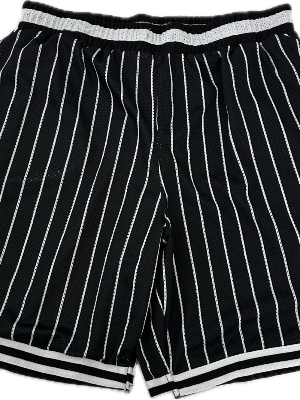 NBA Black Athletic Mesh Shorts with White Logo Tag